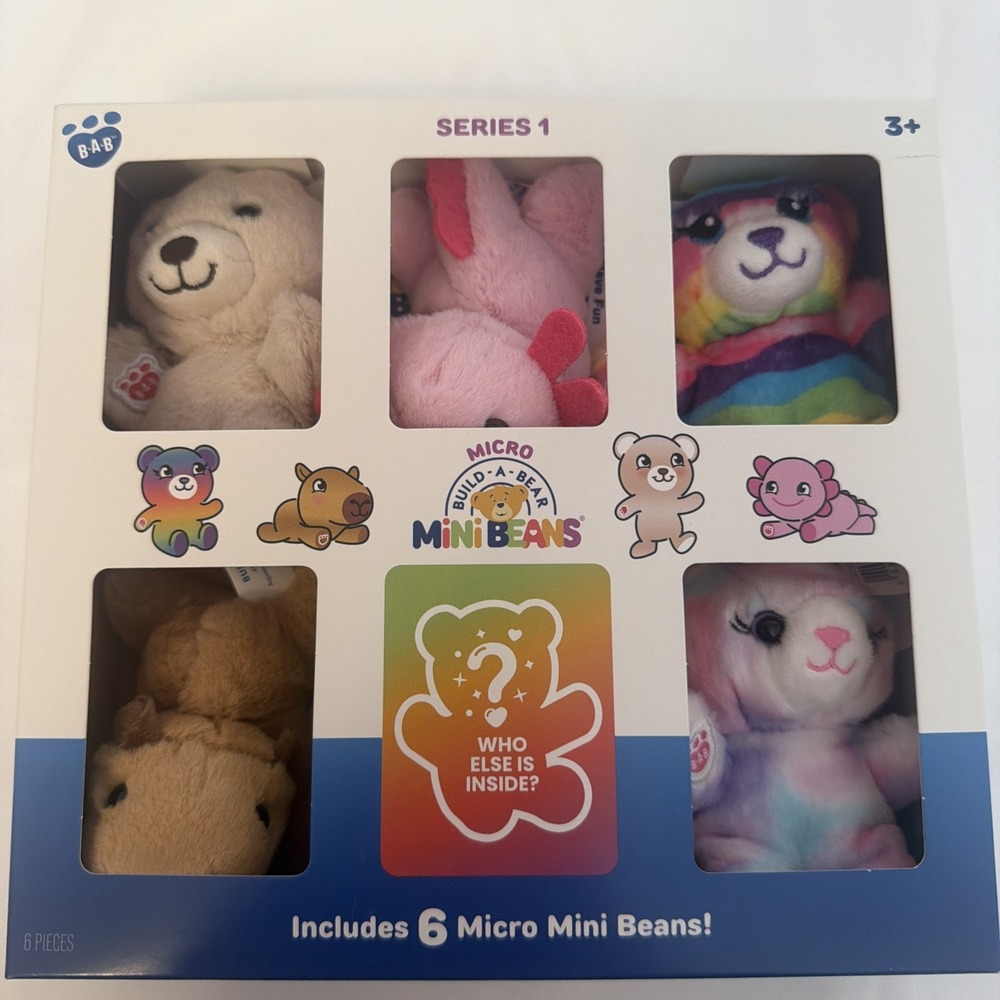 Build-A-Bear Mini Beans Micro Series 1 (6-Pack) 1 Mystery Bean